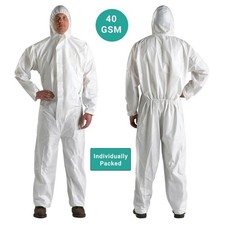 Coveralls Disposable White Overalls Breathable Paper Boiler Suit Painters SPRAY