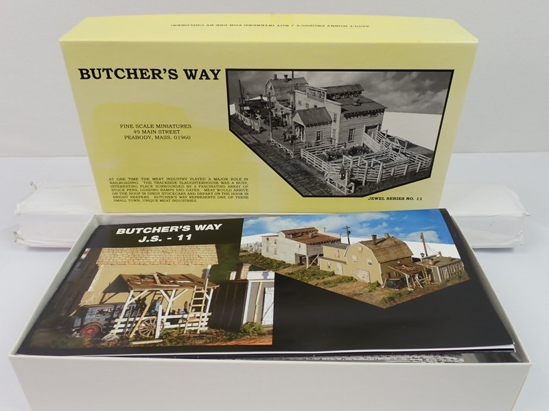 Fine Scale Miniatures HO JS-11 Butcher's Way Trackside Slaughterhouse Model Kit