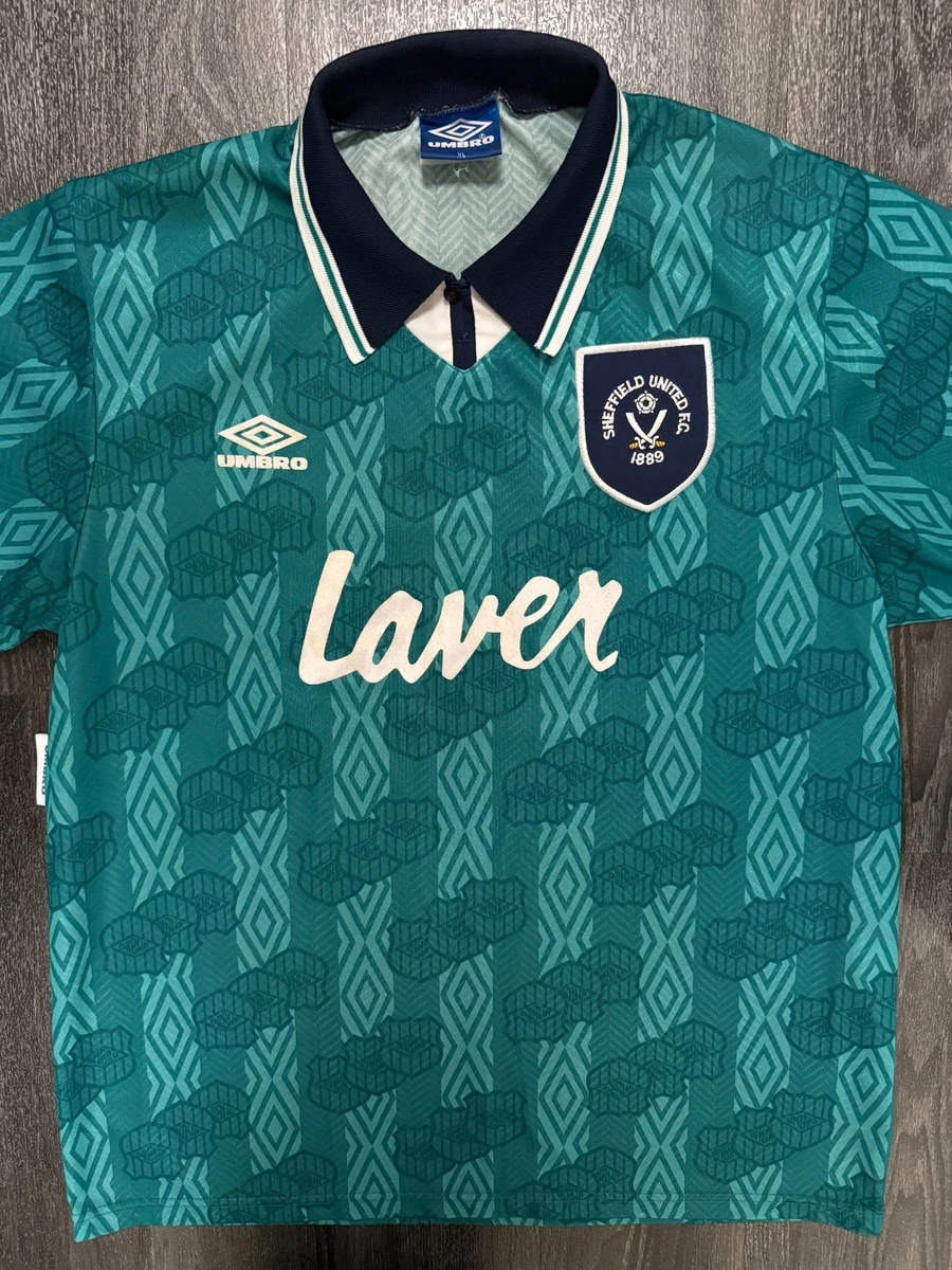 Sheffield United Fora camisa de futebol 1994 - 1995. Sponsored by Laver