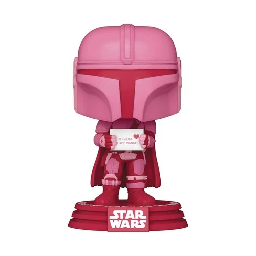 POP STAR WARS VALENTINES S2 MANDALORIAN VINYL FIG [IN STOCK]