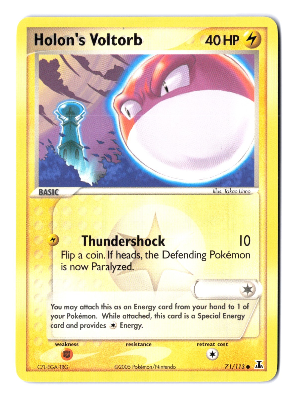 Holon's Voltorb 71/113 Delta Species Vintage Pokémon TCG