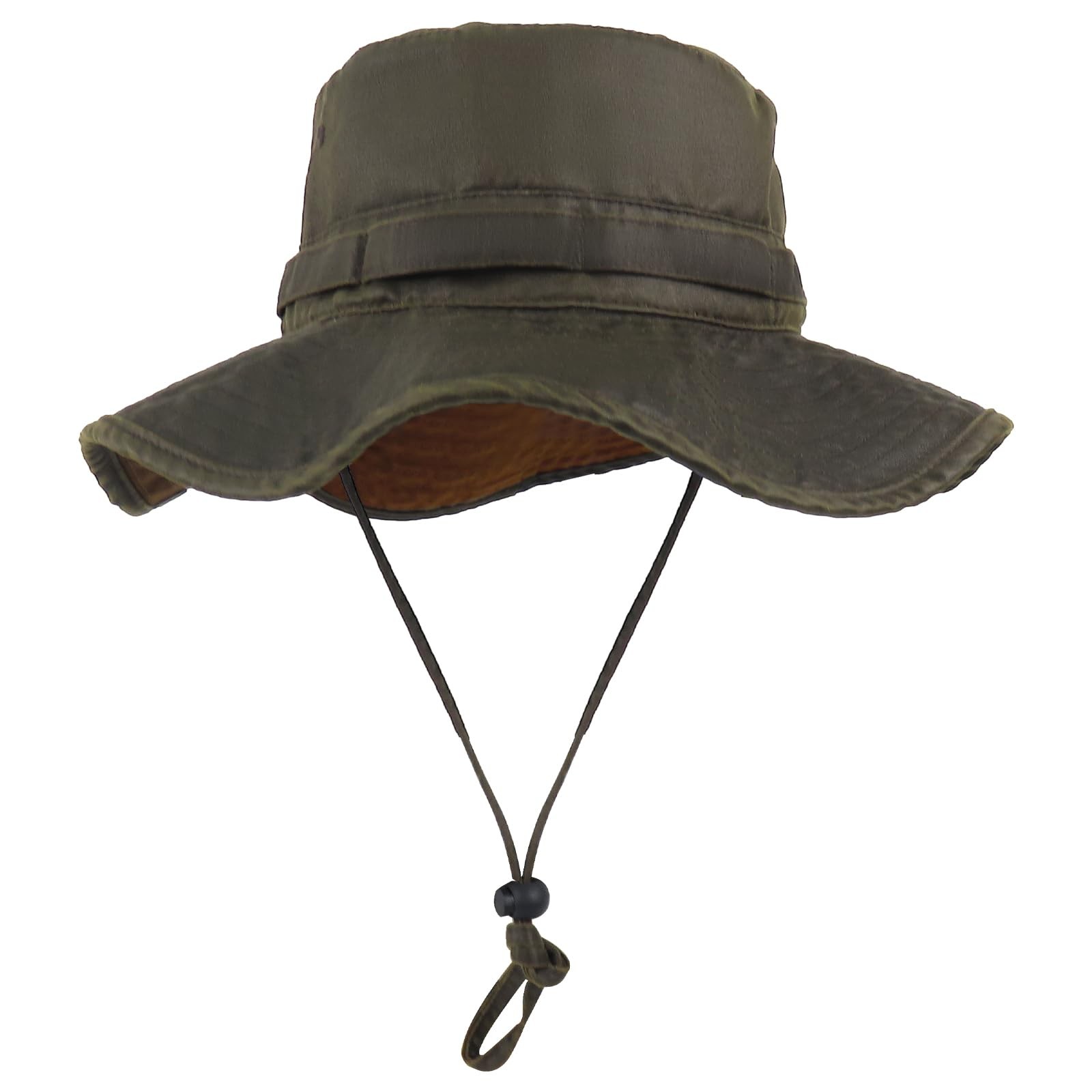 Men's Waterproof UPF 50+ Wide Brim Bucket Hat for Sun Protection