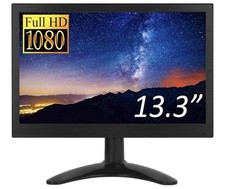 CAMECHO 13,3 pollici Monitor portatile HD 1024 * 600 Display Monitor CCTV