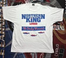 Vintage Northern King Lures Shirt Derby Winner Screen Stars XL 80s 90s