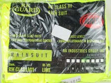 RK Safety Class 3 Rain Suit 2XL Hi-Vis Lime Reflective Black Bottom RW-CLA3-LM11