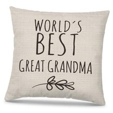 Great Grandma Gifts Pillow Covers 18x18, Best GG Gifts for Mother's Day