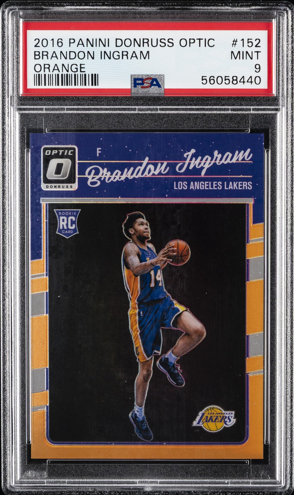 2016 PANINI DONRUSS OPTIC ORANGE #152 BRANDON INGRAM #/199 PSA 9