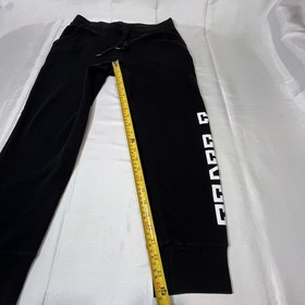 Victoria Secret Pink Women L Black Jogger Sweatpants Everyday Skinny Lounge Cozy