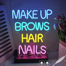 Makeup Studio Neon Sign for Wall Decor, Spa Beauty Room Neon Light,Dimmable 