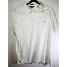 Original Penguin Classic Fit White Golf Polo Shirt Mens XL Short Sleeve Mesh