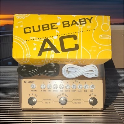 M-VAVE Cube Baby AC Digital Multi-Effects Pedal w/ Tuner for Acoustic/Electric