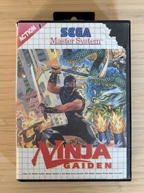 Ninja Gaiden Sega Master System CIB Region-free Damaged Cover, Includes manual