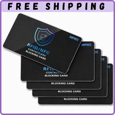 5 Pack RFID Blocking Card Protects Entire Wallet, NFC Debit Credit Cards New