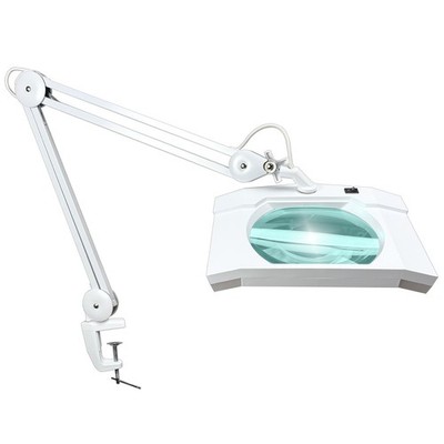 LED Magnifying Lamp with Clamp (Rectangle Head, Task Lamp, Hobby)