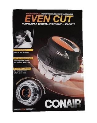 CONAIR ''Even Cut'' Cord/Cordless Professional  Rotary Hair Cut Cutting Kit NEW