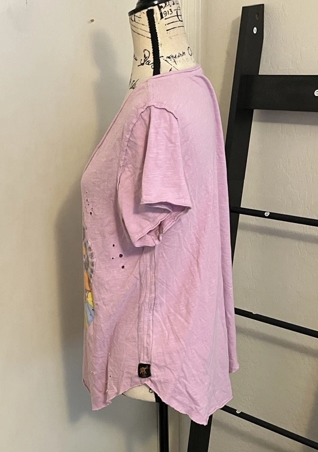 Camisa Trunk LTD Nirvana púrpura Come As You Are gráfica envejecida para mujer talla M Foto 3 de 4