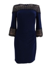 Lauren by Ralph Lauren Women's Lace-Inset Jersey Dress