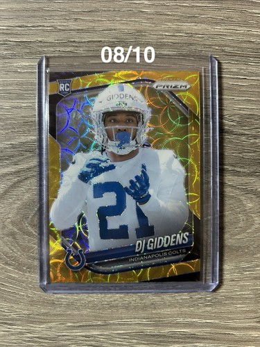 2025 Panini Prizm DJ Giddens /10 GOLD ROOKIE #383 🔥