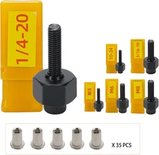HIFESON Hand Rivet Nut Tool,Handy Rivnut Tool - Metric & SAE with 30Pcs Steel Ri