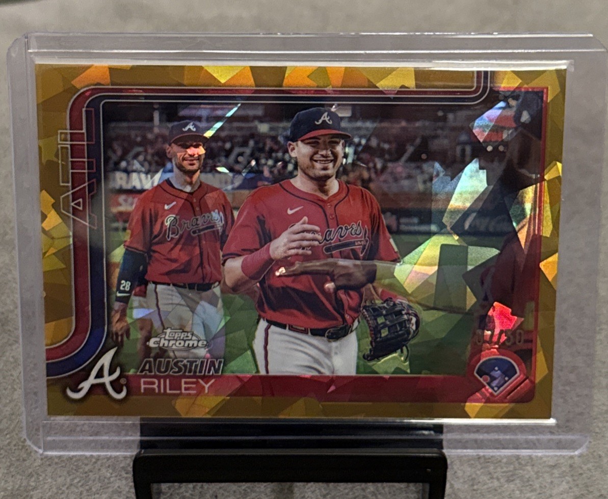 2025 TOPPS CHROME SAPPHIRE AUSTIN RILEY #206 GOLD REFRACTOR /50 VARIATION