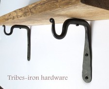 2 Mini supports d'étagère, crochet en fer rustique, tasse de cuisine,...