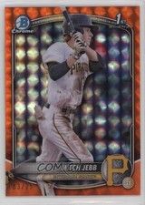 2025 Bowman Chrome Prospects Orange Geometric Refractor 3/25 Mitch Jebb 1kc2