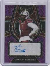 Kingsley Enagbare 2022 Select Draft Picks Purple Lazer Prizm Rc Auto (27/89)