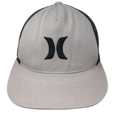 Hurley Trucker Hat Beige One Size Adjustable Mesh Back Classics Yupoong