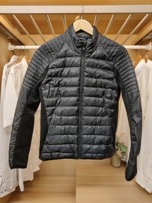 AETHER MANTEL JACKE KLEIN SCHWARZ DAUNEN WATTIERT WATTIERT LEICHT HYBRID FREIZEIT REISSVERSCHLUSS DAMEN