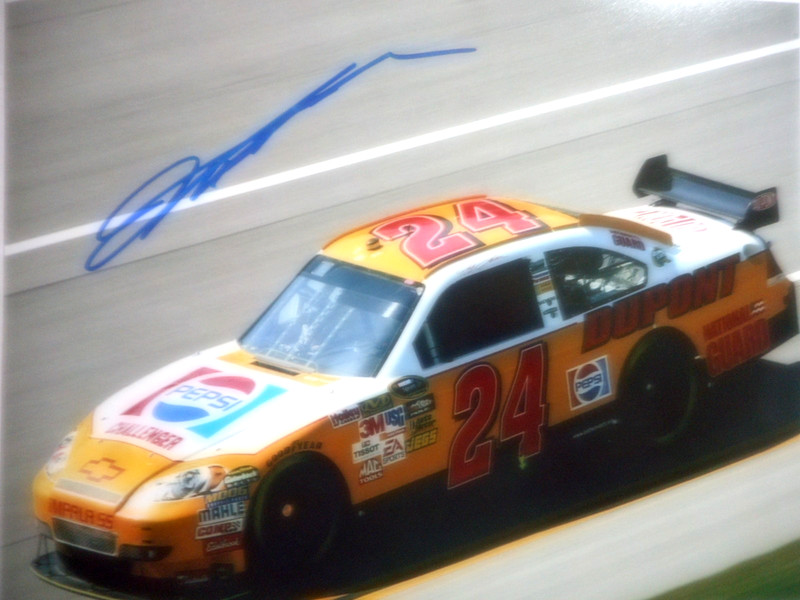 Jeff Gordon signed 2009 #24 PEPSI CHALLENGER DEGA DW Tribute Nascar 8x10 W/COA