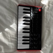 Akai MPK mini 25-Key USB MIDI Keyboard Controller w/ Pad Triggers, Red