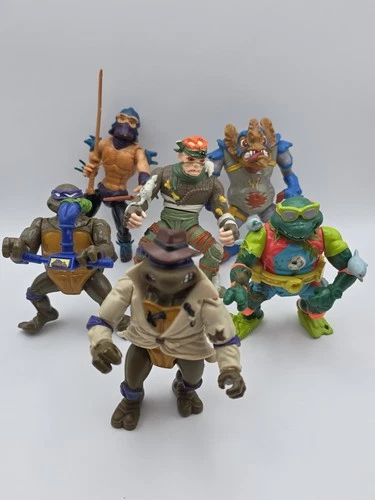 Vintage TMNT Action Figure Lot W Some Accesories Playmates 88-91 Undercover Don