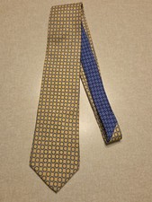 Tommy Hilfiger Silk Tie Yellow Blue Geometric