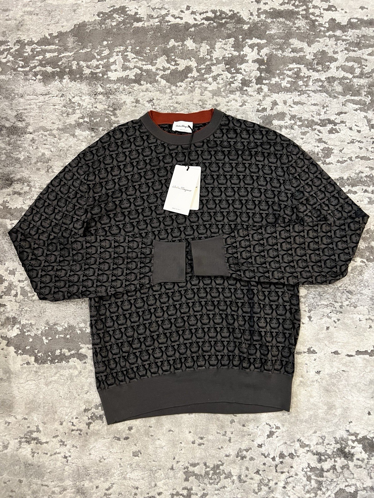 Salvartoro Ferragamo Gancini Knit Sweatshirt Large Brand New RRP £790