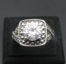 Genuine Sterling Silver Men's Ring Stamped Solid 925 CZ Perfect Quality Empress