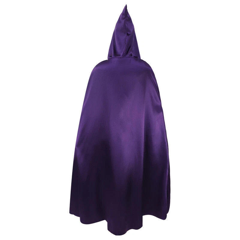 Super Hero Raven Cosplay Costume Women Bodysuit Purple Hooded Cloak Teen Titans - Image 4 of 4