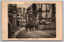 Battle Of The Marne 1918 High Street WWI Postcard L24