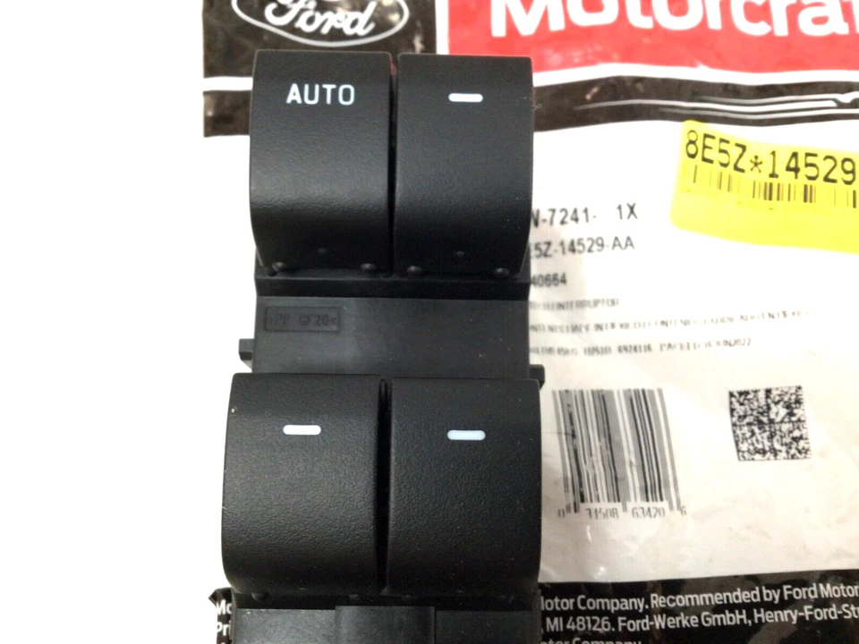 Interruptor de janela de energia dianteiro Ford Fusion Crown Victoria novo OE 8E5Z-14529-AA - Imagem 3 de 4