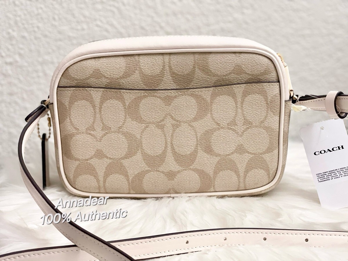 NWT COACH CO939 Mini Jamie Camera Bag Signature & Leather With