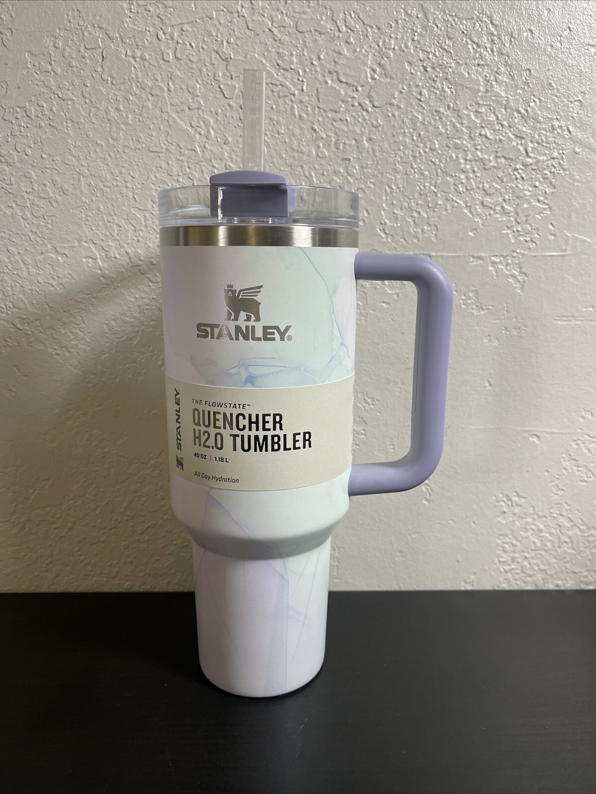Stanley 40 fl oz Stainless Steel H2.0 Flowstate Quencher - Watercolor Tulle 🆕✅