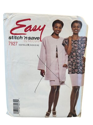 McCalls Sewing Pattern 7927 Skirt Top Jacket Misses Size 18-24