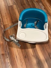 Ingenuity Baby Base 2-in-1 Booster Feeding and Floor Seat Peacock Blue