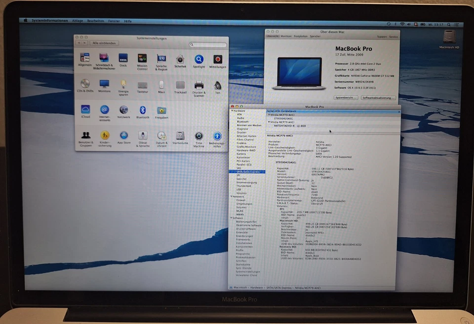 Apple MacVook Pro 17 Zoll 500GB 2.8 GHz Intel Core 2 Duo 4GB - Bild 4 von 4