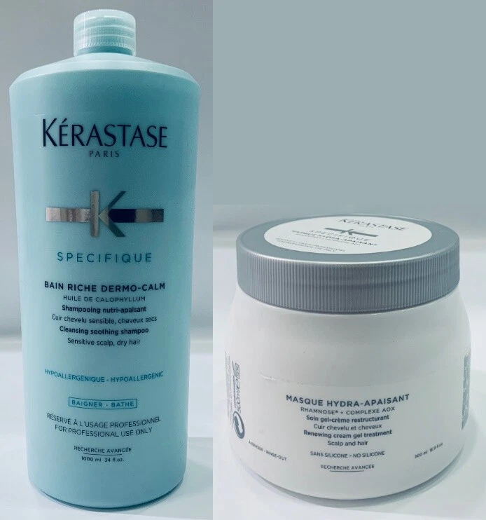 Bain Riche Dermo Calm 1000ML Masque Hydra Apaisant 500ML
