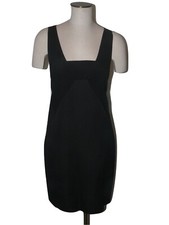 NWT PREMISE 10 career work casual little black dress $295 church textured 