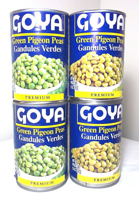 4 Goya Gandules Verdes Green Pigeon Peas Bean Puerto Rico Spanish Recipe Cooking