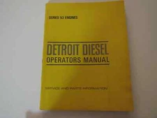 ORIGINAL 1960s S53 Engines Detroit Diesel Operators Manual, Parts Book, etc.