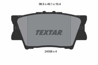 Textar 2433801 Textar Bremsbelagsatz, Scheibenbremse FüR Lexus Toyota