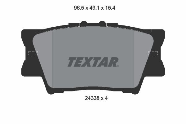 Textar 2433801 Textar Bremsbelagsatz, Scheibenbremse FüR Lexus Toyota-image