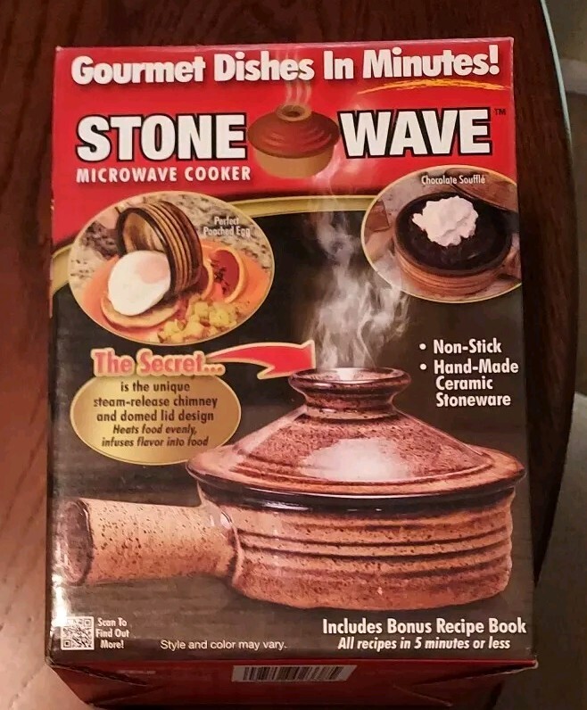 TeleBrands 7370 Stone Wave Microwave Cooker - Unopened Brown
